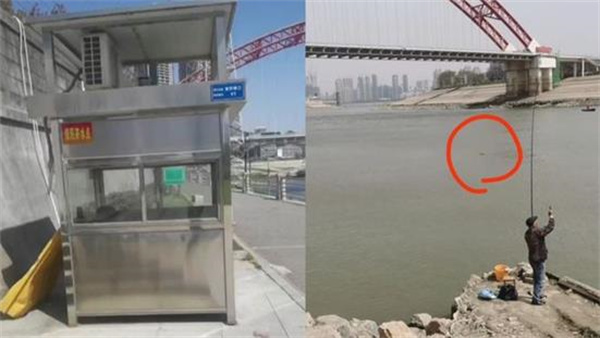小伙岗亭砸玻璃拿救生圈救人